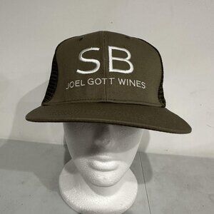 Joel Gott Wines‎ Hat Cap Snap Back Olive Green Mesh Trucker Mens Sauvignon Blanc